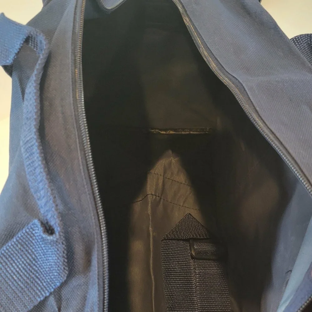 Vintage State Farm Insurance‎ Navy Blue Canvas Duffle Travel Gym Bag